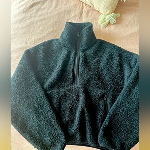 Black TNA (medium) Sherpa half-zip